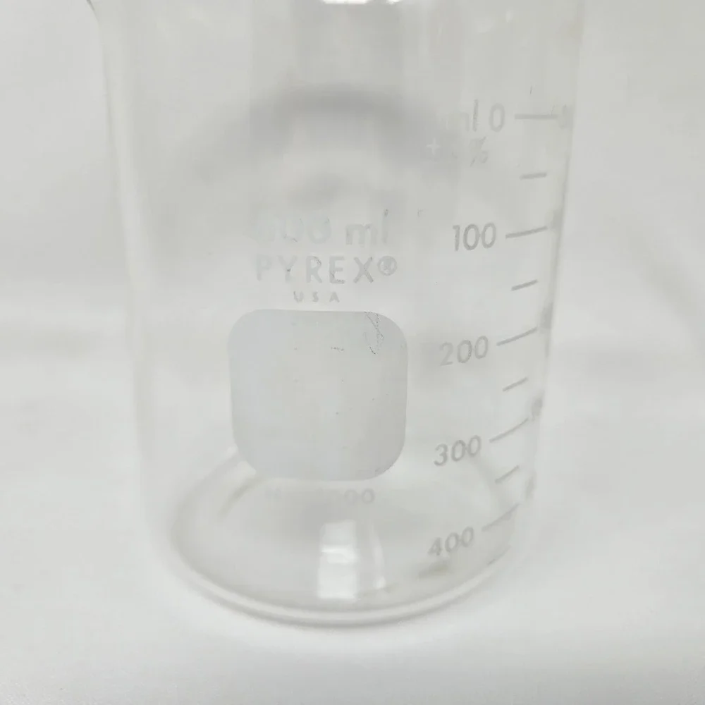 600ml Pyrex Glass Beaker Heavy Duty 2.5 Cups No. 1000 Clear Vintage Pyrex